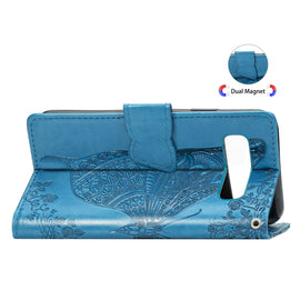 Butterfly Love Flowers Embossing Horizontal Flip Leather Case for Galaxy S10, with Holder & Card Slots & Wallet & Lanyard, For Galaxy S10