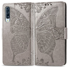 Load image into Gallery viewer, Butterfly Love Flowers Embossing Horizontal Flip Leather Case for Galaxy A50, with Holder &amp; Card Slots &amp; Wallet &amp; Lanyard
