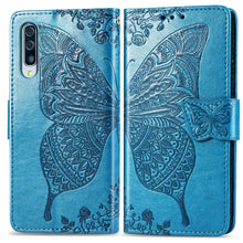 Load image into Gallery viewer, Butterfly Love Flowers Embossing Horizontal Flip Leather Case for Galaxy A50, with Holder &amp; Card Slots &amp; Wallet &amp; Lanyard