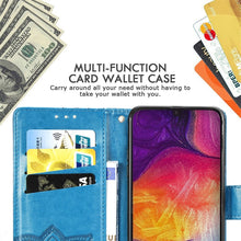 Load image into Gallery viewer, Butterfly Love Flowers Embossing Horizontal Flip Leather Case for Galaxy A50, with Holder &amp; Card Slots &amp; Wallet &amp; Lanyard