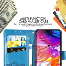 Load image into Gallery viewer, Butterfly Love Flowers Embossing Horizontal Flip Leather Case for Galaxy A70, with Holder &amp; Card Slots &amp; Wallet &amp; Lanyard