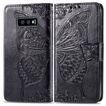 Load image into Gallery viewer, Butterfly Love Flowers Embossing Horizontal Flip Leather Case for Galaxy S10e, with Holder &amp; Card Slots &amp; Wallet &amp; Lanyard, For Galaxy S10e