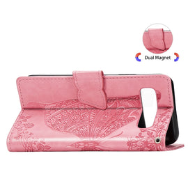 Butterfly Love Flowers Embossing Horizontal Flip Leather Case for Galaxy S10e, with Holder & Card Slots & Wallet & Lanyard, For Galaxy S10e