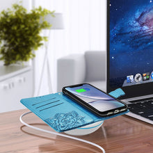Load image into Gallery viewer, Butterfly Love Flowers Embossing Horizontal Flip Leather Case for Galaxy S10e, with Holder &amp; Card Slots &amp; Wallet &amp; Lanyard, For Galaxy S10e
