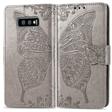 Load image into Gallery viewer, Butterfly Love Flowers Embossing Horizontal Flip Leather Case for Galaxy S10e, with Holder &amp; Card Slots &amp; Wallet &amp; Lanyard, For Galaxy S10e