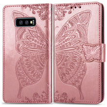 Load image into Gallery viewer, Butterfly Love Flowers Embossing Horizontal Flip Leather Case for Galaxy S10e, with Holder &amp; Card Slots &amp; Wallet &amp; Lanyard, For Galaxy S10e