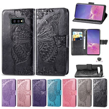 Load image into Gallery viewer, Butterfly Love Flowers Embossing Horizontal Flip Leather Case for Galaxy S10e, with Holder &amp; Card Slots &amp; Wallet &amp; Lanyard, For Galaxy S10e