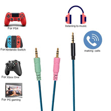 Load image into Gallery viewer, ZS0158 Straight Plug + Adapter Cable Gaming Headset Audio Cable for SteelSeries Arctis 3 / 5 / 7, Straight Plug + Adapter Cable