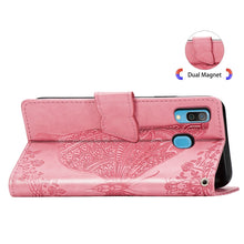 Load image into Gallery viewer, Butterfly Love Flowers Embossing Horizontal Flip Leather Case for Galaxy A40, with Holder &amp; Card Slots &amp; Wallet &amp; Lanyard, For Galaxy A40