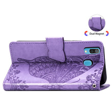 Load image into Gallery viewer, Butterfly Love Flowers Embossing Horizontal Flip Leather Case for Galaxy A40, with Holder &amp; Card Slots &amp; Wallet &amp; Lanyard
