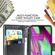 Load image into Gallery viewer, Butterfly Love Flowers Embossing Horizontal Flip Leather Case for Galaxy A40, with Holder &amp; Card Slots &amp; Wallet &amp; Lanyard