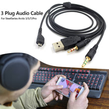 Load image into Gallery viewer, ZS0224 3-Prong Headphone Audio Cable for SteelSeries Arctis 3 / 5 / 7 / Pro, ZS0224