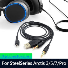 Load image into Gallery viewer, ZS0224 3-Prong Headphone Audio Cable for SteelSeries Arctis 3 / 5 / 7 / Pro, ZS0224