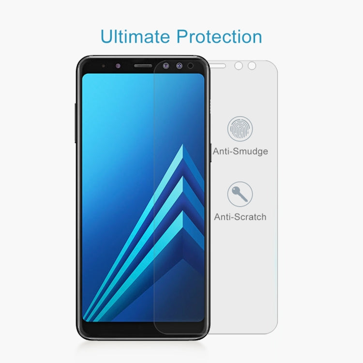 For Galaxy A8+ (2018) 0.26mm 9H Surface Hardness 2.5D Curved Edge Tempered Glass Screen Protector