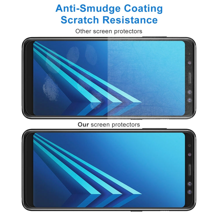 For Galaxy A8+ (2018) 0.26mm 9H Surface Hardness 2.5D Curved Edge Tempered Glass Screen Protector