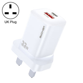 WK WP-U140 33W Power Series USB+USB-C/Type-C Fast Charger, Specifications: UK Plug