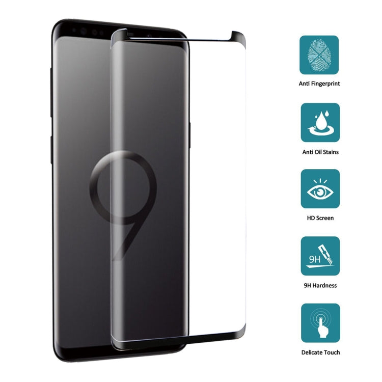 For Galaxy S9+ 9H Surface Hardness 3D Curved Edge Anti-scratch Non-full Screen HD Tempered Glass Screen Protector, For Galaxy S9+ 3D, Galaxy S9+ 3D