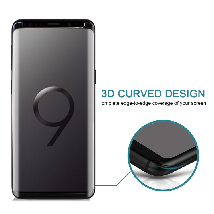 For Galaxy S9+ 9H Surface Hardness 3D Curved Edge Anti-scratch Non-full Screen HD Tempered Glass Screen Protector, For Galaxy S9+ 3D, Galaxy S9+ 3D