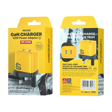 Load image into Gallery viewer, WK WP-U128 40W Dual USB-C/Type-C Interface Gallium Nitride Charger,Specifications: UK Plug