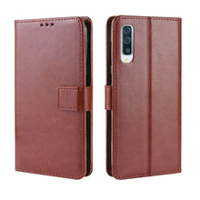 Load image into Gallery viewer, Retro Crazy Horse Texture Horizontal Flip Leather Case for Galaxy A70, with Holder &amp; Card Slots &amp; Photo Frame