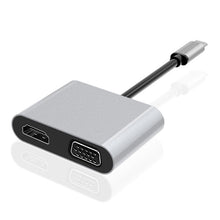 Load image into Gallery viewer, 2 in 1 Multifunctional USB-C / Type-C to HDMI+VGA HUB Docking Station