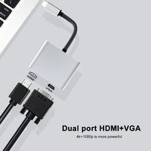 Load image into Gallery viewer, 2 in 1 Multifunctional USB-C / Type-C to HDMI+VGA HUB Docking Station