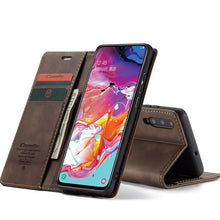 Load image into Gallery viewer, CaseMe-013 Multifunctional Retro Frosted Horizontal Flip Leather Case for Galaxy A70, with Card Slot &amp; Holder &amp; Zipper Wallet &amp; Photo Frame, For Galaxy A70