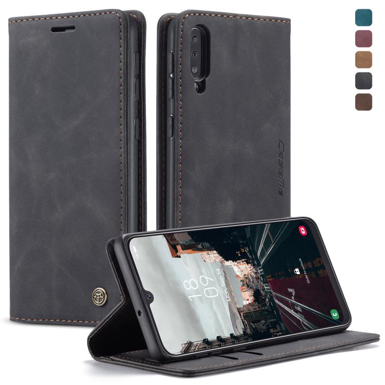 CaseMe-013 Multifunctional Retro Frosted Horizontal Flip Leather Case for Galaxy A30S / A50S / A50, with Card Slot & Holder & Zipper Wallet & Photo Frame