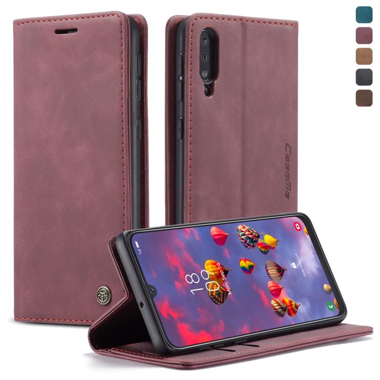 CaseMe-013 Multifunctional Retro Frosted Horizontal Flip Leather Case for Galaxy A30S / A50S / A50, with Card Slot & Holder & Zipper Wallet & Photo Frame