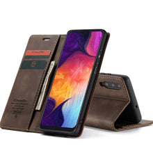 Load image into Gallery viewer, CaseMe-013 Multifunctional Retro Frosted Horizontal Flip Leather Case for Galaxy A30S / A50S / A50, with Card Slot &amp; Holder &amp; Zipper Wallet &amp; Photo Frame