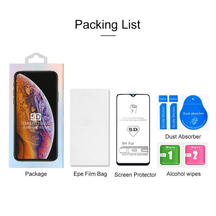 9H 5D Full Glue Full Screen Tempered Glass Film for Galaxy A40