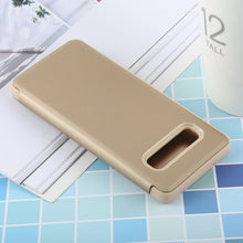 Load image into Gallery viewer, PU Electroplating Mirror Horizontal Flip Leather Case for Galaxy S10, with Holder