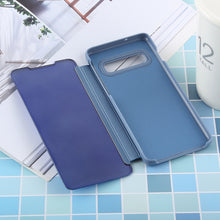 Load image into Gallery viewer, PU Electroplating Mirror Horizontal Flip Leather Case for Galaxy S10, with Holder, For Galaxy S10
