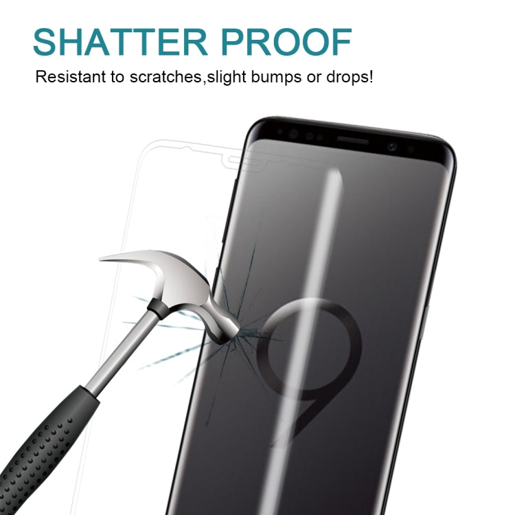 25 PCS For Galaxy S9 Plus 9H Surface Hardness 3D Curved Edge Anti-scratch Full Screen HD Tempered Glass Screen Protector, For Galaxy S9 Plus