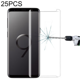 25 PCS For Galaxy S9 Plus Case Friendly Screen Curved Tempered Glass Film