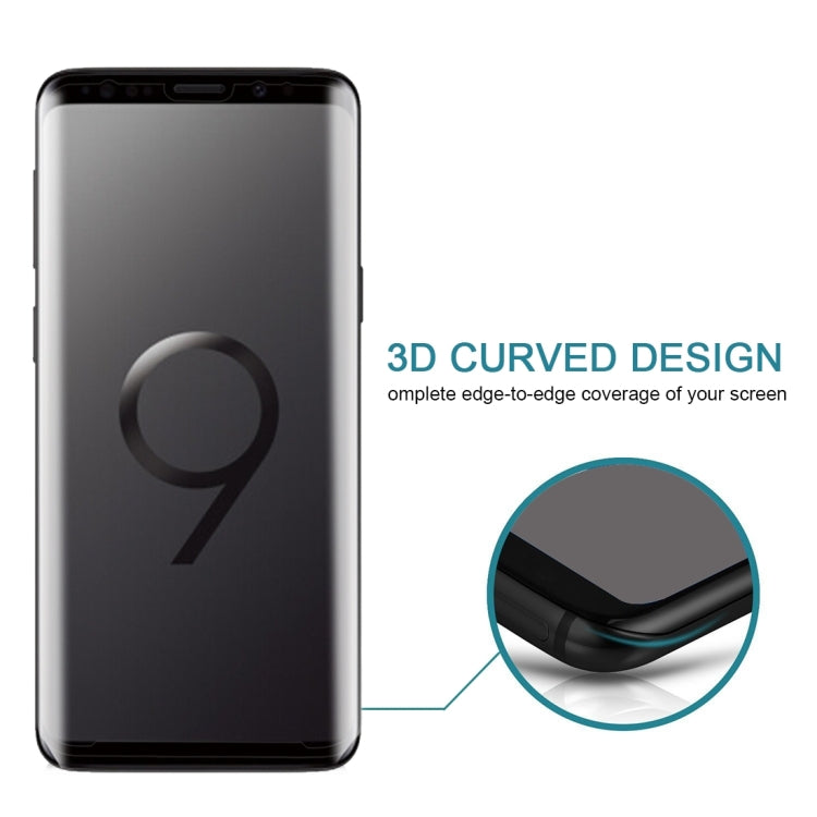 25 PCS For Galaxy S9 9H Surface Hardness 3D Curved Edge Anti-scratch Full Screen HD Tempered Glass Screen Protector, For Galaxy S9, For Galaxy S9, Full (25 PCS)