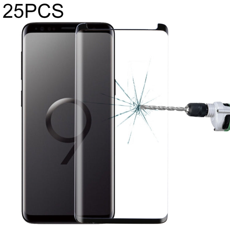 25 PCS For Galaxy S9 9H Surface Hardness 3D Curved Edge Anti-scratch Non-full Screen HD Tempered Glass Screen Protector, For Galaxy S9, Non-full (25 PCS), For Galaxy S9