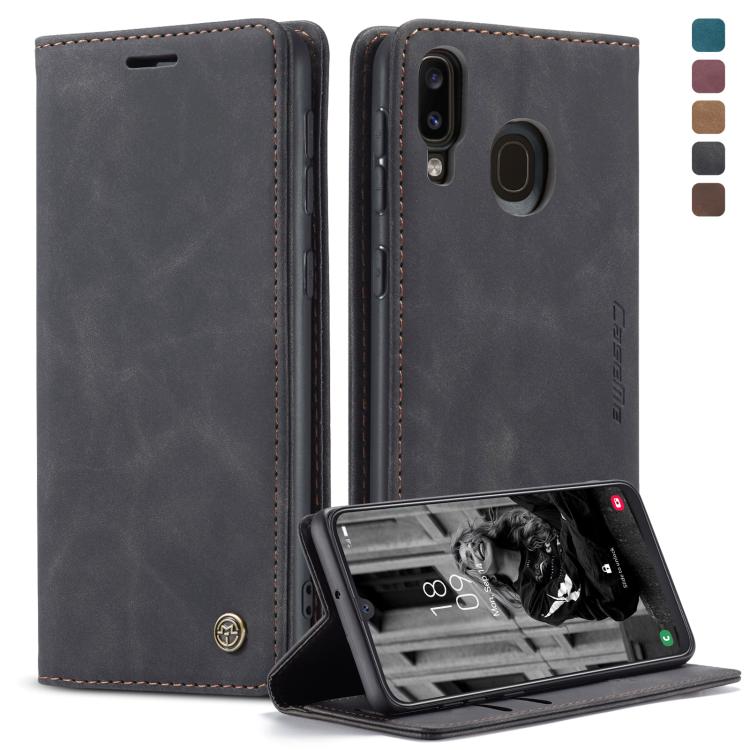 CaseMe-013 Multifunctional Retro Frosted Horizontal Flip Leather Case for Galaxy A40, with Card Slot & Holder & Wallet
