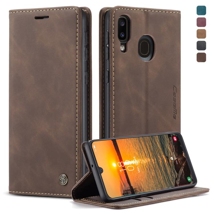 CaseMe-013 Multifunctional Retro Frosted Horizontal Flip Leather Case for Galaxy A40, with Card Slot & Holder & Wallet