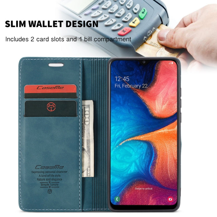 CaseMe-013 Multifunctional Retro Frosted Horizontal Flip Leather Case for Galaxy A20 / A30, with Card Slot & Holder & Wallet