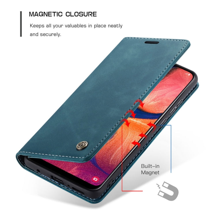 CaseMe-013 Multifunctional Retro Frosted Horizontal Flip Leather Case for Galaxy A20 / A30, with Card Slot & Holder & Wallet