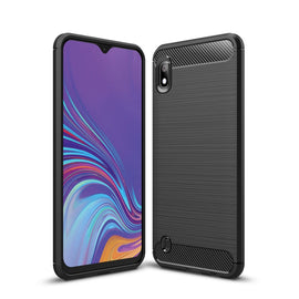 Brushed Texture Carbon Fiber Shockproof TPU Case for Galaxy A10