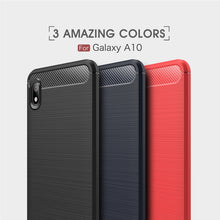 Load image into Gallery viewer, Brushed Texture Carbon Fiber Shockproof TPU Case for Galaxy A10
