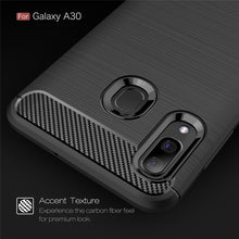 Load image into Gallery viewer, Brushed Texture Carbon Fiber Shockproof TPU Case for Galaxy A30