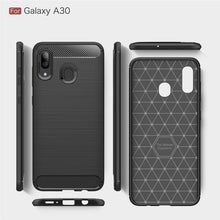 Load image into Gallery viewer, Brushed Texture Carbon Fiber Shockproof TPU Case for Galaxy A30