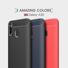 Load image into Gallery viewer, Brushed Texture Carbon Fiber Shockproof TPU Case for Galaxy A30