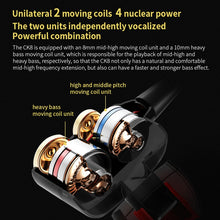 Load image into Gallery viewer, QKZ CK8 HiFi In-ear Four Unit Sports Music Headphones