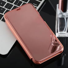 Load image into Gallery viewer, Electroplating Mirror Horizontal Flip Case for Galaxy J2 Core, with Holder