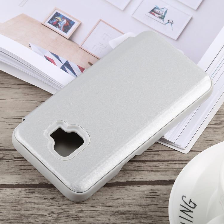Electroplating Mirror Horizontal Flip Case for Galaxy J2 Core, with Holder