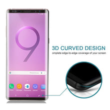 Load image into Gallery viewer, 25 PCS 0.26mm 9H Surface Hardness 3D Curved Edge Full Screen Tempered Glass Film for Galaxy Note 9